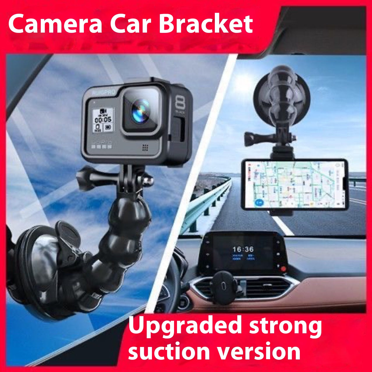 Support Téléphone Voiture Léger pour Prises de Vue Sécurisées